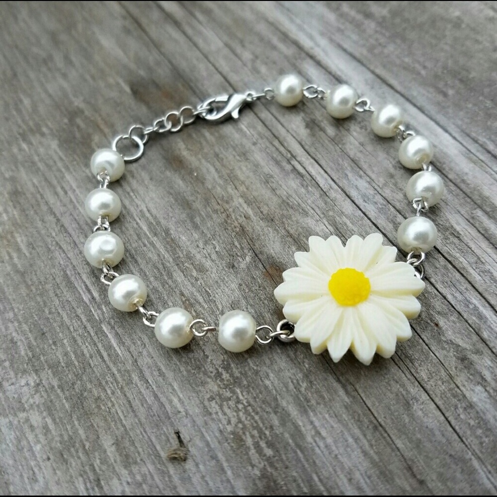 Daisy Pale Pink Buttery Bracelets 2 Piece Set New - Picture 7 of 8